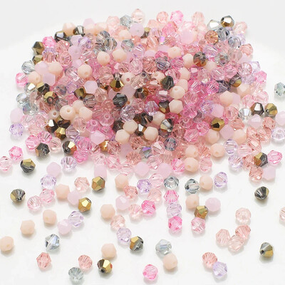 200 komada 4 mm smeđe fasetirane staklene bikonusne kristalne perle za DIY izradu nakita Ručno izrađena narukvica Narukvica Naušnica Dekoracija odjeće