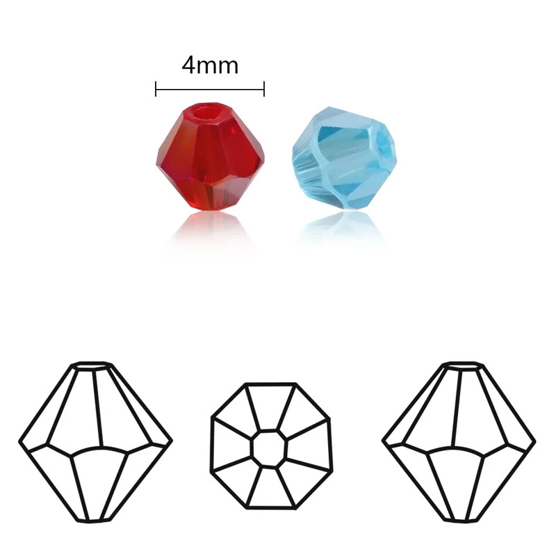 200 komada 4 mm smeđe fasetirane staklene bikonusne kristalne perle za DIY izradu nakita Ručno izrađena narukvica Narukvica Naušnica Dekoracija odjeće