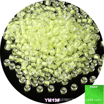10 g viendabīga izmēra gaišas krelles, kas spīd tumšā stikla sēklu pērlītes adatu darbam DIY auskaru rotaslietu izgatavošana 4mm 6/0