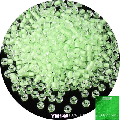 10 g viendabīga izmēra gaišas krelles, kas spīd tumšā stikla sēklu pērlītes adatu darbam DIY auskaru rotaslietu izgatavošana 4mm 6/0