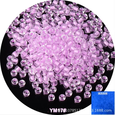 10 g viendabīga izmēra gaišas krelles, kas spīd tumšā stikla sēklu pērlītes adatu darbam DIY auskaru rotaslietu izgatavošana 4mm 6/0