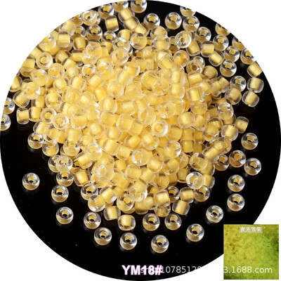 10 g viendabīga izmēra gaišas krelles, kas spīd tumšā stikla sēklu pērlītes adatu darbam DIY auskaru rotaslietu izgatavošana 4mm 6/0