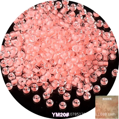 10 g viendabīga izmēra gaišas krelles, kas spīd tumšā stikla sēklu pērlītes adatu darbam DIY auskaru rotaslietu izgatavošana 4mm 6/0