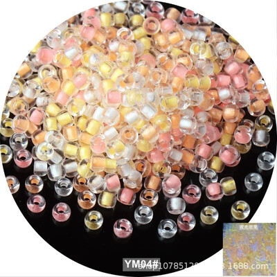10 g viendabīga izmēra gaišas krelles, kas spīd tumšā stikla sēklu pērlītes adatu darbam DIY auskaru rotaslietu izgatavošana 4mm 6/0