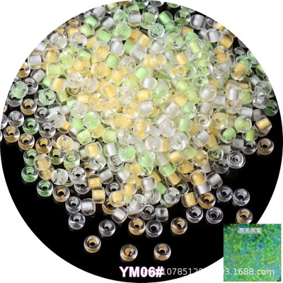 10 g viendabīga izmēra gaišas krelles, kas spīd tumšā stikla sēklu pērlītes adatu darbam DIY auskaru rotaslietu izgatavošana 4mm 6/0