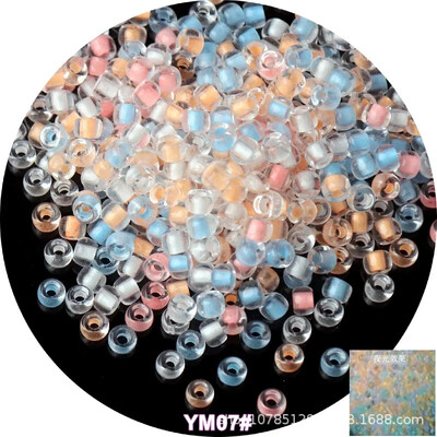 10 g viendabīga izmēra gaišas krelles, kas spīd tumšā stikla sēklu pērlītes adatu darbam DIY auskaru rotaslietu izgatavošana 4mm 6/0