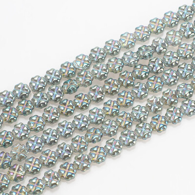 50 db/tétel Kristálykereszt medál 8 mm-es üveg virágszirom gyöngyök színes ékszerkészítéshez barkácsolás ruhakiegészítők nagykereskedelme