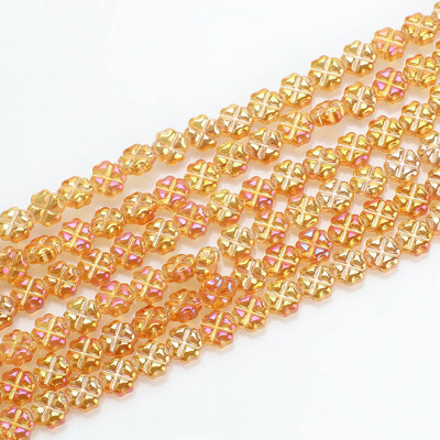 50 db/tétel Kristálykereszt medál 8 mm-es üveg virágszirom gyöngyök színes ékszerkészítéshez barkácsolás ruhakiegészítők nagykereskedelme