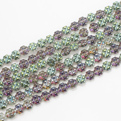 50 db/tétel Kristálykereszt medál 8 mm-es üveg virágszirom gyöngyök színes ékszerkészítéshez barkácsolás ruhakiegészítők nagykereskedelme