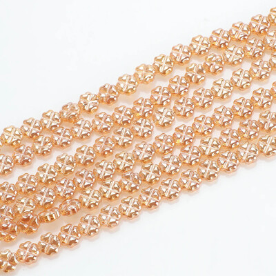 50 db/tétel Kristálykereszt medál 8 mm-es üveg virágszirom gyöngyök színes ékszerkészítéshez barkácsolás ruhakiegészítők nagykereskedelme