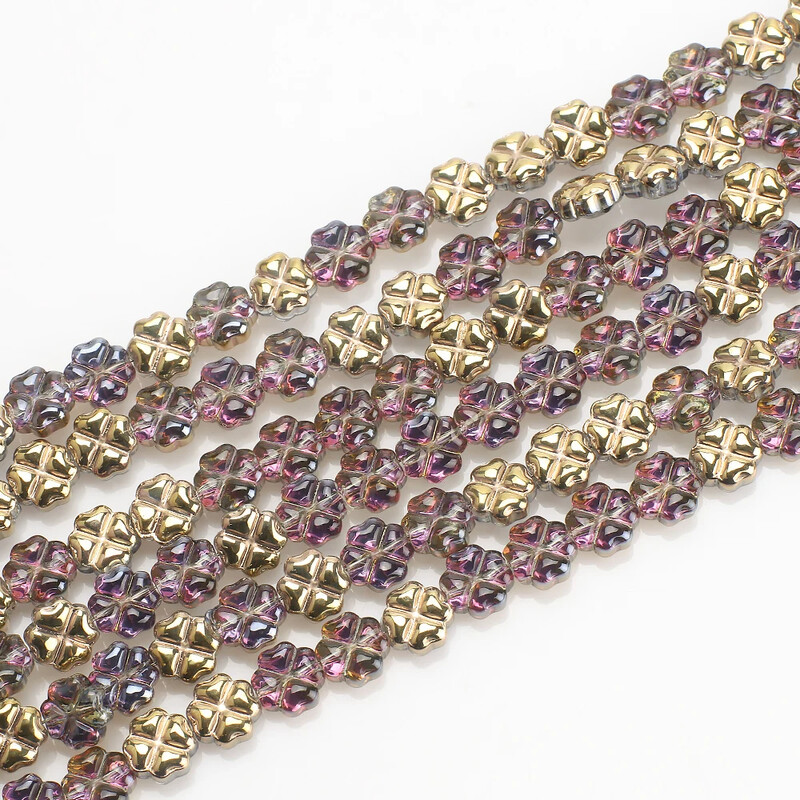 50 db/tétel Kristálykereszt medál 8 mm-es üveg virágszirom gyöngyök színes ékszerkészítéshez barkácsolás ruhakiegészítők nagykereskedelme