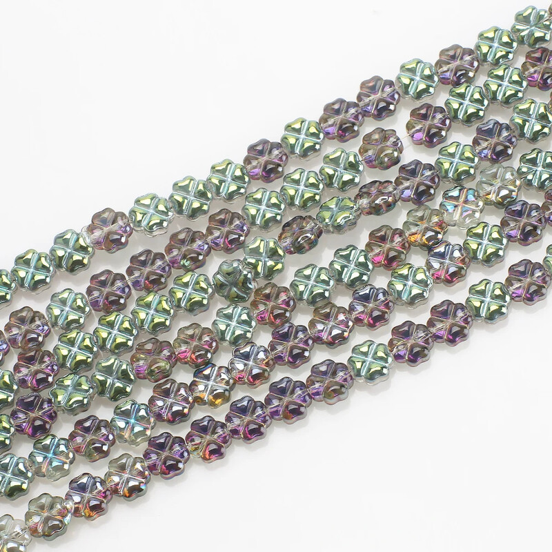 50 db/tétel Kristálykereszt medál 8 mm-es üveg virágszirom gyöngyök színes ékszerkészítéshez barkácsolás ruhakiegészítők nagykereskedelme