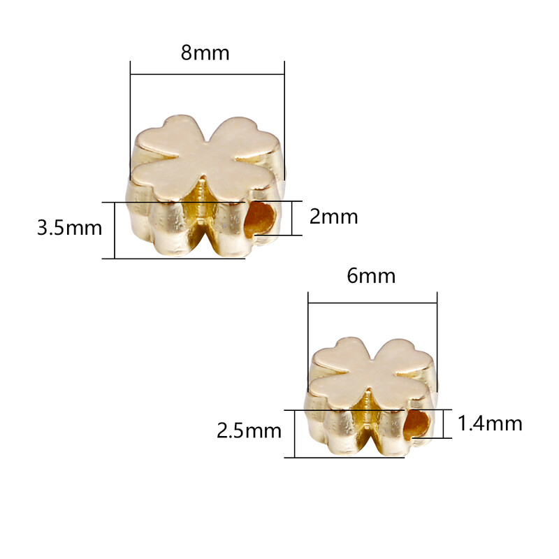 100/200 ks 6/8 mm zmiešaných farieb v tvare listu, plastové CCB korálky, dištančné korálky pre remeselné výrobky, výrobu náramkov, DIY doplnkov