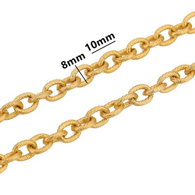 1 méter rozsdamentes acél nagy nehéz vaskos Hip Hop punk link arany színű láncok barkács ékszerek anyagok kézzel készített nyaklánc karkötők