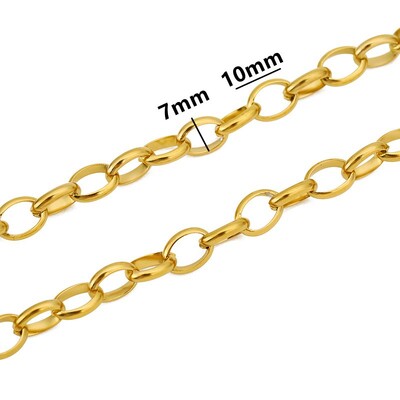 1 méter rozsdamentes acél nagy nehéz vaskos Hip Hop punk link arany színű láncok barkács ékszerek anyagok kézzel készített nyaklánc karkötők