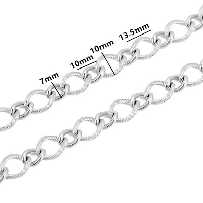 1 méter rozsdamentes acél nagy nehéz vaskos Hip Hop punk link arany színű láncok barkács ékszerek anyagok kézzel készített nyaklánc karkötők