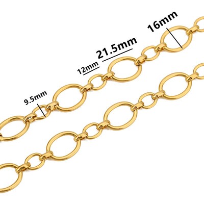 1 méter rozsdamentes acél nagy nehéz vaskos Hip Hop punk link arany színű láncok barkács ékszerek anyagok kézzel készített nyaklánc karkötők