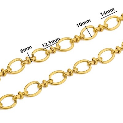 1 méter rozsdamentes acél nagy nehéz vaskos Hip Hop punk link arany színű láncok barkács ékszerek anyagok kézzel készített nyaklánc karkötők