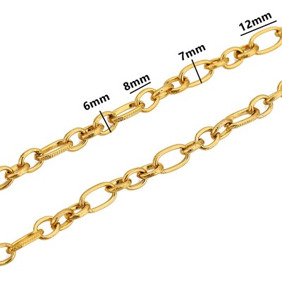 1 méter rozsdamentes acél nagy nehéz vaskos Hip Hop punk link arany színű láncok barkács ékszerek anyagok kézzel készített nyaklánc karkötők