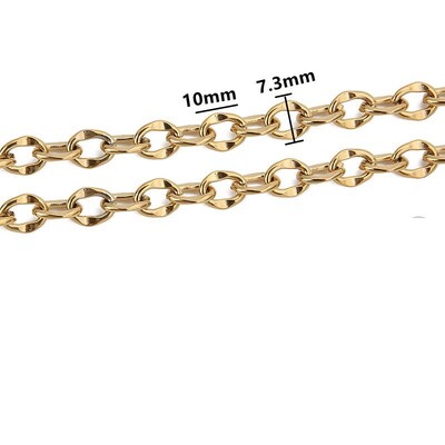 1 méter rozsdamentes acél nagy nehéz vaskos Hip Hop punk link arany színű láncok barkács ékszerek anyagok kézzel készített nyaklánc karkötők