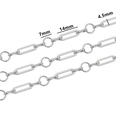 1 méter rozsdamentes acél nagy nehéz vaskos Hip Hop punk link arany színű láncok barkács ékszerek anyagok kézzel készített nyaklánc karkötők