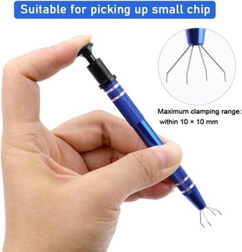 Επαγγελματική θήκη κοσμημάτων Piercing Ball Grabber Screw Bead Pick Up Pen Tool Gripper Prong Tweezers W/ 4 Claws DIY Εργαλείο κατασκευής