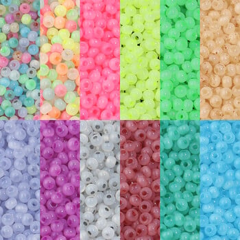 500Pcs/Παρτίδα 4mm Στρογγυλά Cat Eye Glass Seed Beads Colorful Spacer Loose Beads For DIY Crafts Ornament Making Finding Accessories