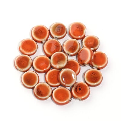 10 ks/sada 15 mm kvetinové glazúrované keramické korálky ploché okrúhle dištančné voľné korálky s príveskom pre DIY remeselné ozdoby na výrobu odevných doplnkov