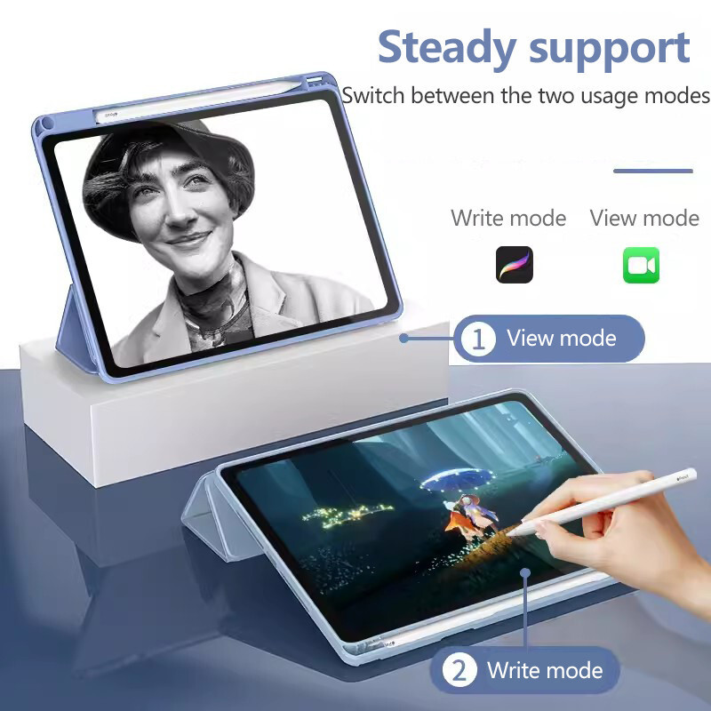 Bőr tok Huawei MatePad T10S T10 SE 10.1 SE 10.4 Honor Pad X8 X8Lite szilikon puha TPU védőburkolat tollnyílással