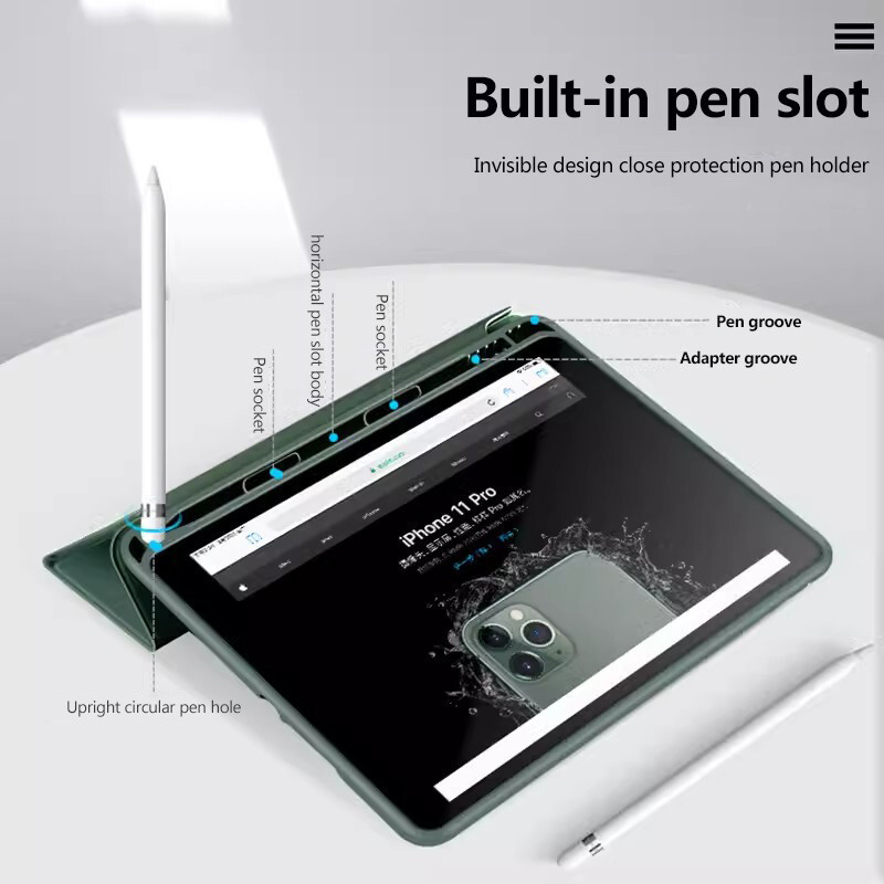 Bőr tok Huawei MatePad T10S T10 SE 10.1 SE 10.4 Honor Pad X8 X8Lite szilikon puha TPU védőburkolat tollnyílással