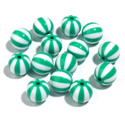 10-20 ks/sada 12-20 mm okrúhle akrylové korálky s prúžkami, voľné korálky s veľkým otvorom pre DIY remeslá, výrobu ozdôb, odevné doplnky