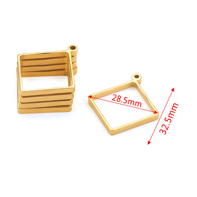 10 komada Geometrijski šarm od nehrđajućeg čelika, šuplje ljepilo, prazna ladica za privjeske, okvir, privjesci za pribor za izradu nakita, nalazi