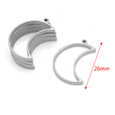 10 komada Geometrijski šarm od nehrđajućeg čelika, šuplje ljepilo, prazna ladica za privjeske, okvir, privjesci za pribor za izradu nakita, nalazi