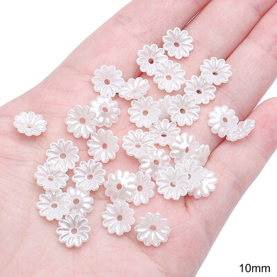 Körülbelül 20-50 dbABS Alien Pearl Daisy Három szirom virággyöngyök egyedi laza gyöngyök kézzel készített barkács készítés ékszer készítés nyaklánc fülbevaló zsidó