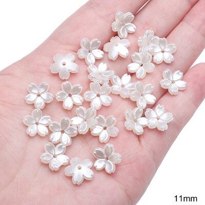 Körülbelül 20-50 dbABS Alien Pearl Daisy Három szirom virággyöngyök egyedi laza gyöngyök kézzel készített barkács készítés ékszer készítés nyaklánc fülbevaló zsidó