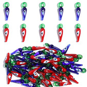 5 ks/sada 9x30mm sklenený prívesok s čili a vzorom očí, korálky s uhrančivým okom, náhrdelník, náramok, doplnky, halloweenska párty dekorácia