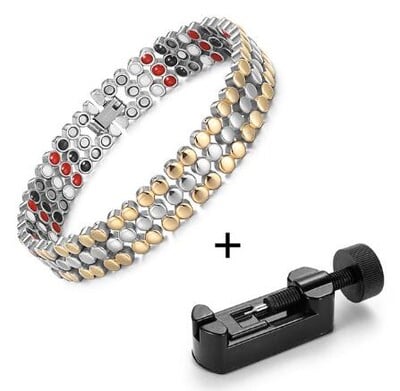 Brățări magnetice RainSo pentru bărbați și femei Bioenergie terapie 3500 Gaus Farmecul Sănătate Bijuterii de lux din oțel inoxidabil