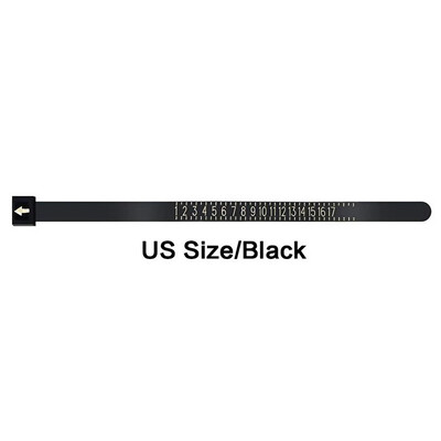 KISMIS 1 DB fehér/fekete USA/EU méretek Jegygyűrű Méret Gyűrű Méret Eredeti Teszter ujjmérő ékszer kiegészítők