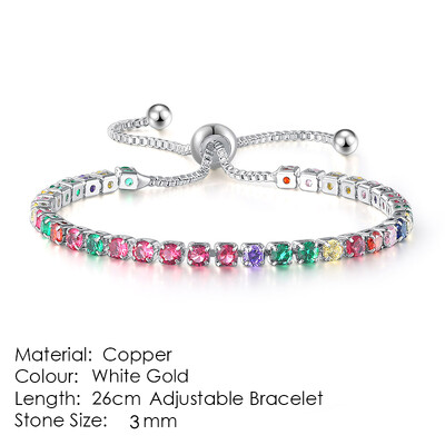 ZHOUYANG Brățări de tenis pentru femei, bijuterii de zircon cu scânteie, culoare aur roz, cadou pentru prieteni, lucrate manual, bijuterii drăguțe, comerț cu ridicata H017