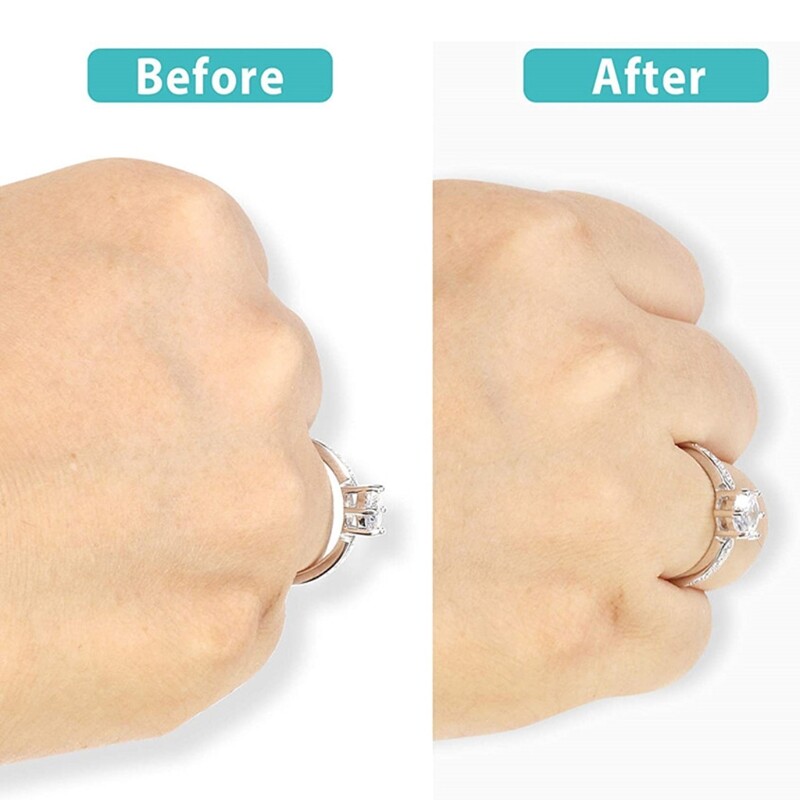 8 vnt./rinkinys Silikoninis nematomas skaidraus žiedo dydžio reguliatorius dydžio keitiklis atsilaisvinusių žiedų reduktorius