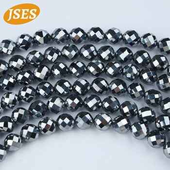 A++ Φυσική Ενέργεια Terahertz Faceted Beads Loose Spacer Bead Κοσμήματα Κατασκευή χειροτεχνίας DIY Δώρο Βραχιόλια Κολιέ Αξεσουάρ Γούρια