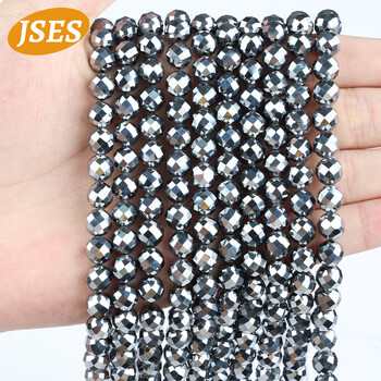 A++ Φυσική Ενέργεια Terahertz Faceted Beads Loose Spacer Bead Κοσμήματα Κατασκευή χειροτεχνίας DIY Δώρο Βραχιόλια Κολιέ Αξεσουάρ Γούρια