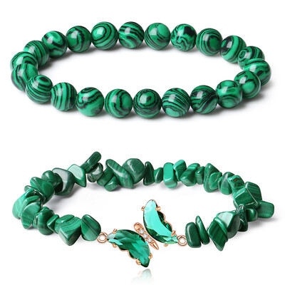 2 τμχ Βραχιόλια πεταλούδας Θεραπευτικά κρύσταλλα Βραχιόλια για γυναίκες Φυσικός πολύτιμος λίθος 8 χιλιοστών Βραχιόλι με χάντρες κρύσταλλο Δώρο γενεθλίων