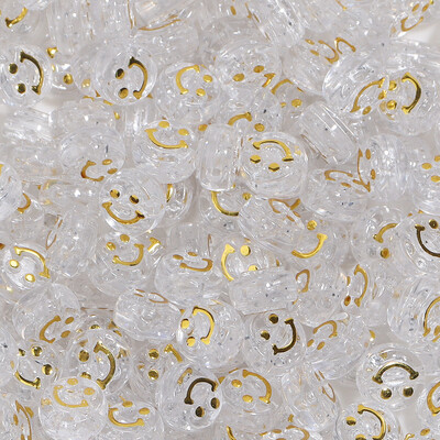 100 tk 10x6mm värvilised rõõmsad näohelmed käevõrude jaoks võlu loomiseks lahtised ümmargused vahehelmed DIY käsitsi valmistatud kõrvarõngatarvikud