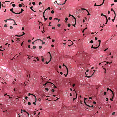 100 tk 10x6mm värvilised rõõmsad näohelmed käevõrude jaoks võlu loomiseks lahtised ümmargused vahehelmed DIY käsitsi valmistatud kõrvarõngatarvikud