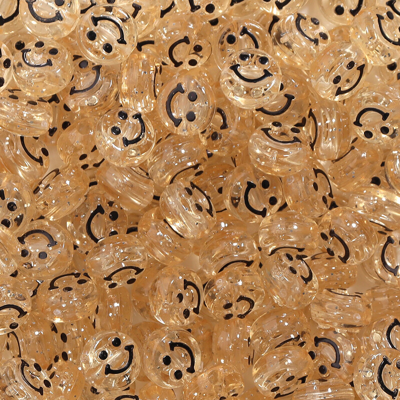 100 tk 10x6mm värvilised rõõmsad näohelmed käevõrude jaoks võlu loomiseks lahtised ümmargused vahehelmed DIY käsitsi valmistatud kõrvarõngatarvikud