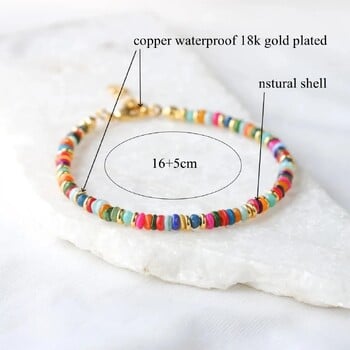 Βραχιόλι KKBEAD Γυναικεία Βραχιόλια Boho Πολύχρωμα Shell DIs Beads Summer Beach Y2k Δώρο κοσμημάτων Pulseras Mujer