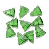 10 tk 13x16 mm rohelisest kristallist klaasist ripatsid helmed jõulupuu kujuga meisterdamine võlude tegemine kaelakee rõivad ehted aksessuaarid