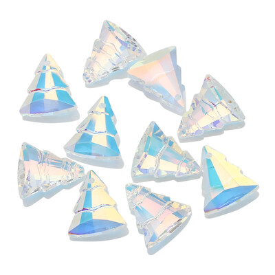 10 tk 13x16 mm rohelisest kristallist klaasist ripatsid helmed jõulupuu kujuga meisterdamine võlude tegemine kaelakee rõivad ehted aksessuaarid