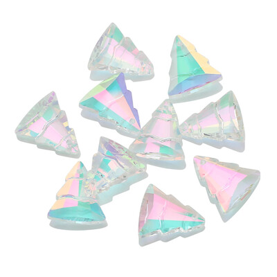 10 tk 13x16 mm rohelisest kristallist klaasist ripatsid helmed jõulupuu kujuga meisterdamine võlude tegemine kaelakee rõivad ehted aksessuaarid